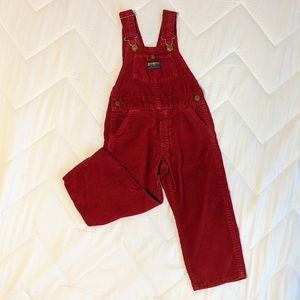 Vintage Red Corduroy OshKosh B'Gosh Overalls